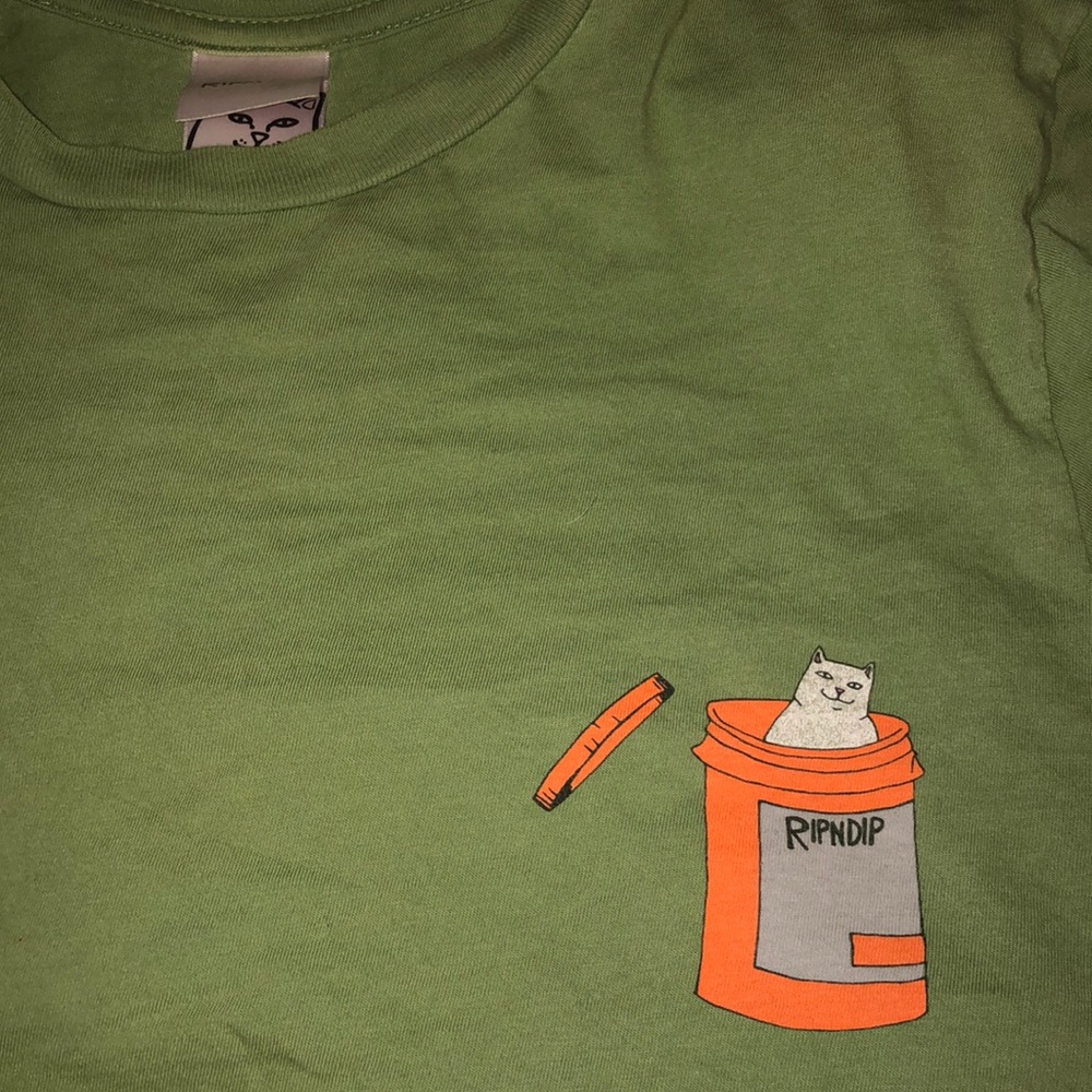 Small Green rip n dip tee pill bottle